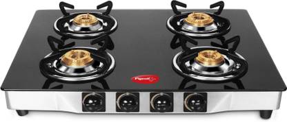 Pigeon Blackline Square Glass Manual Gas Stove