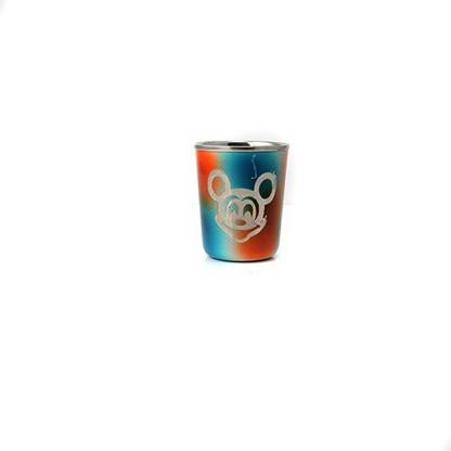 PRATHA Kids Special Steel Mickymouse Glass With Dingdong Bell Glass Water/Juice Glass
