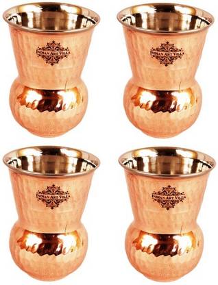 इंडियानार्टविला Steel Round Hammered Tumbler ग्लास