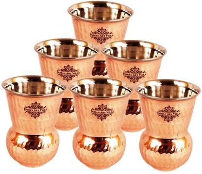 IndianArtVilla (Pack of 6) IAV-CB-1-954 Glass Water/Juice Glass