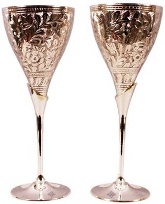 IndianArtVilla (Pack of 2) IAV-B-1-116z Glass Set Champagne Glass