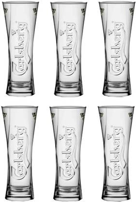 Carlsberg (Pack of 6) Carlsber Tulip Wave Beer Glass Set Beer Glass