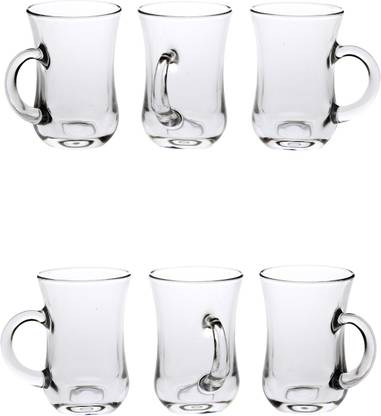 Somil (Pack of 6) New Look Somil Glass Multipurpose Beer Mug With Handle Set Of 6 Glass Set Beer Mug
