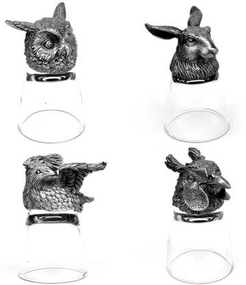 Trove (Pack of 4) Animal Head Shot Glasses,50ml,Set Of 4-Combo 10 Glass Set Shot Glass
