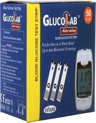 Infopia Test Strips for Glucolab glucometer Glucometer