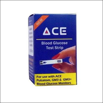 ACE Blood Glucose Test Strips Pack of 50 50 Glucometer Strips