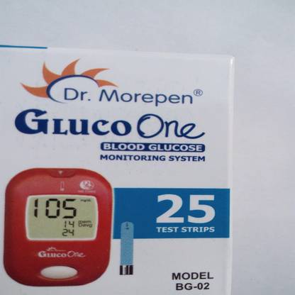 Dr. Morepen BG-02 Blood Glucose Monitoring-25 Test Strips Glucometer