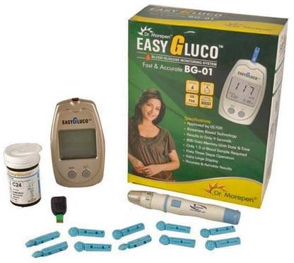 Dr. Morepen BG 01 Glucose Monitor with 10 Strips Glucometer