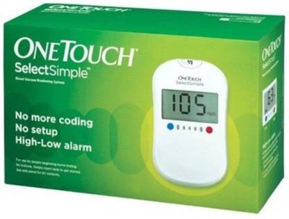 OneTouch Select Simple Glucometer with 25 Tests Strips Glucometer