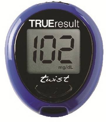 NIPRO Trueresult Twist Kit Blue With 50 Strips 10 Lancets And One Lancing Device Glucometer