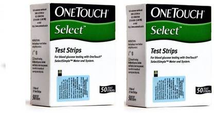 ONE TOUCH Select Simple 100 Test Strips & 25 Ultra Soft Lancets Glucometer