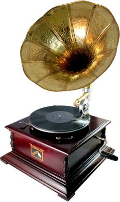 Interio Crafts Record Player Wooden Gramophone