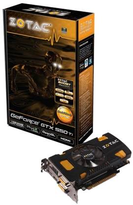 ZOTAC Geforce GTX 550 Ti GDDR5 1 GB NVIDIA Chipset 192 bit 900 MHz Graphics Card