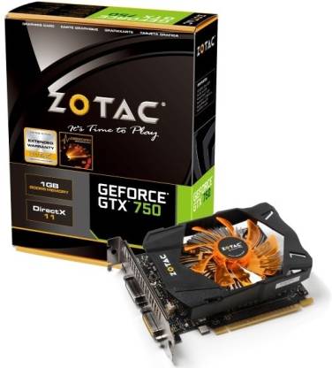 ZOTAC NVIDIA GTX 750 1 GB DDR5 Graphics Card