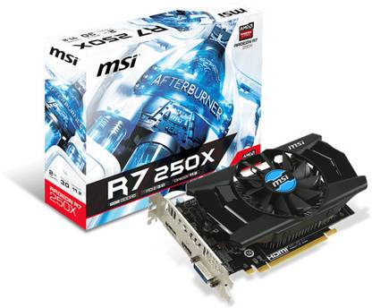 MSI R7 250X 2GD5 GDDR5 2 GB AMD/ATI Chipset 128 bit 4500 MHz Graphics Card