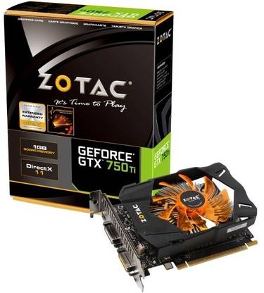 ZOTAC GTX 750Ti 1GB DDR5 1 GB NVIDIA Chipset 128 bit 1033 MHz Graphics Card