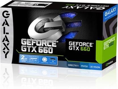 GALAXY GeForce GTX 660 DDR5 2 GB NVIDIA Chipset 192 Bit 980 MHz Graphics Card