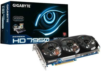 GIGABYTE GV-R795WF3-3GD GDDR5 3 GB AMD/ATI Chipset 384 bit 900 MHz Graphics Card