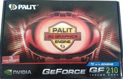 Palit GeForce 210 DDR3 1 GB NVIDIA Chipset 64 bit 589 MHz Graphics Card