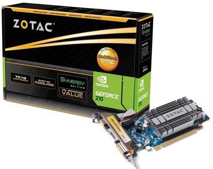 ZOTAC Synergy Edition 210 TC1G DDR3 DDR3 512 MB NVIDIA Chipset 32 bit 520 MHz Graphics Card
