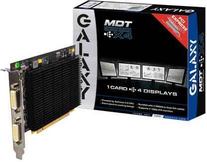 GALAXY MDT GeForce GT 210 DDR2 1 GB NVIDIA Chipset 64 bit 589 MHz Graphics Card