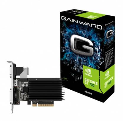 Gainward GeForce GT 730 2048 MB SilentFX DDR3 2 GB NVIDIA Chipset 64 bit 902 MHz Graphics Card