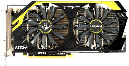 MSI N760 HAWK GDDR5 2 GB NVIDIA Chipset 256 bit 1111 MHz Graphics Card