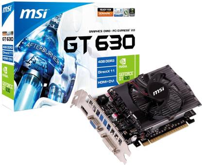 MSI N630GT-MD4GD3 DDR3 4 GB NVIDIA Chipset 128 bit 810 MHz Graphics Card