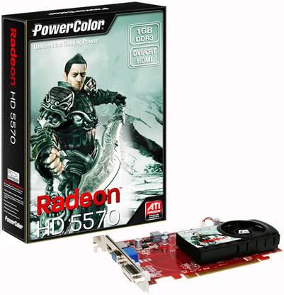 PowerColor Radeon HD5570 DDR3 1 GB AMD/ATI Chipset 128 bit 650 MHz Graphics Card
