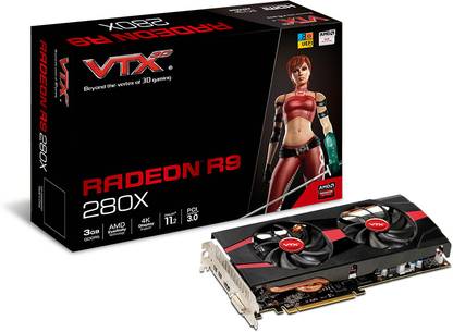 VTX3D Radeon R9 280X DDR5 3 GB AMD/ATI Chipset 384 bit 850 MHz Graphics Card