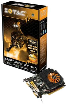 ZOTAC Geforce GT440 DDR3 1 GB NVIDIA Chipset 128 bit 810 MHz Graphics Card
