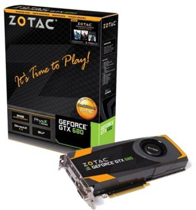 ZOTAC GTX 680 DDR5 2 GB NVIDIA Chipset 256 bit 1006 MHz Graphics Card