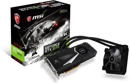 MSI GTX 1070 SEA HAWK X GDDR5 8 GB NVIDIA Chipset 256 bit 1607 MHz Graphics Card