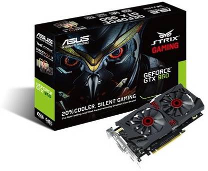 ASUS Asus Strix Gtx 950 Dcii 2gb Ddr5 GDDR5 2 GB NVIDIA Chipset 128 bit 1190 MHz Graphics Card