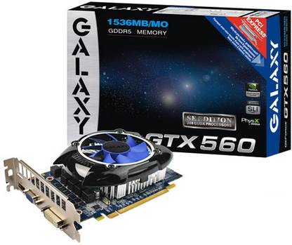 GALAXY GeForce GTX 560SE DDR5 1.5 GB NVIDIA Chipset 192 Bit 736 MHz Graphics Card