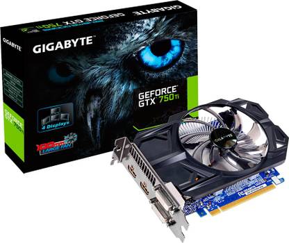 GIGABYTE GTX 750 Ti GDDR5 2 GB NVIDIA Chipset 128 bit 1020 MHz Graphics Card