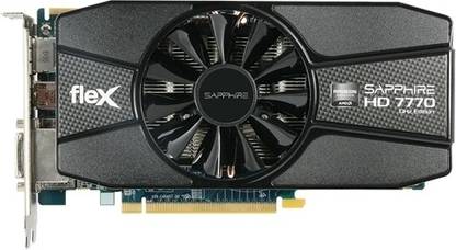 Sapphire HD 7770 1GB GDDR5 Flex Edition GDDR5 1 GB AMD/ATI Chipset 128 bit 1000 MHz Graphics Card