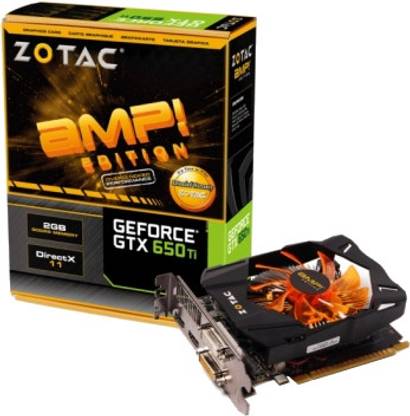 ZOTAC GTX 650 Ti AMP! Edition 2GB GDDR5 2 GB NVIDIA Chipset 128 bit 1033 MHz Graphics Card