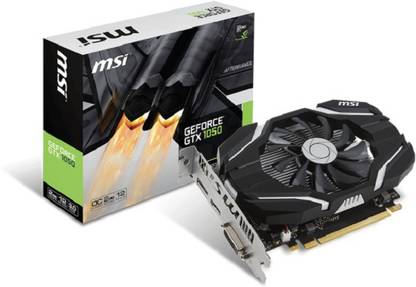 MSI GeForce GTX 1050 2G OC GDDR5 2 GB NVIDIA Chipset 128 bit 1518 MHz Graphics Card