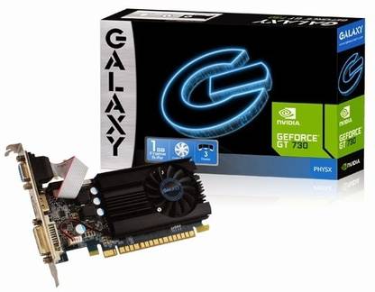 GALAXY GeForce GT 730 GC DDR5 1 GB NVIDIA Chipset 64 bit 954 MHz Graphics Card