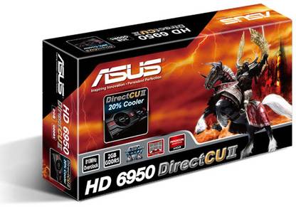 ASUS Radeon HD 6950 GDDR5 2 GB AMD/ATI Chipset 256 bit 810 MHz Graphics Card
