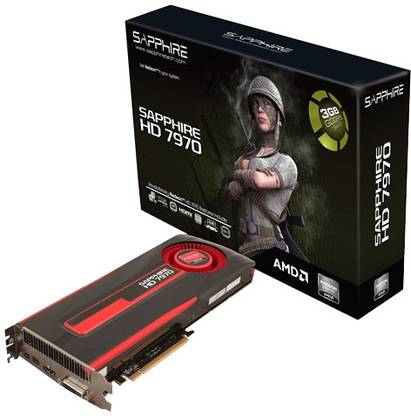 Sapphire Radeon HD 7970 GDDR5 3 GB AMD/ATI Chipset 384 bit 925 MHz Graphics Card