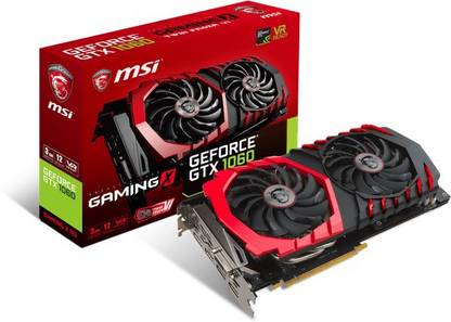 MSI GTX 1060 GAMING X 3G GDDR5 3 GB NVIDIA Chipset 192 bit 1809 MHz Graphics Card