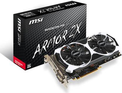 MSI R9 380 2GD5T OC GDDR5 2 GB AMD/ATI Chipset 256 bit 980 MHz Graphics Card
