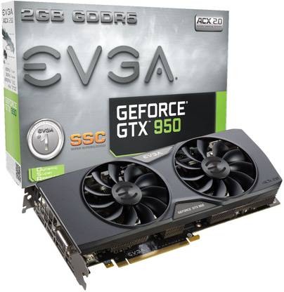 EVGA GeForce GTX 950 GDDR5 2 GB NVIDIA Chipset 128 bit 6610 MHz Graphics Card