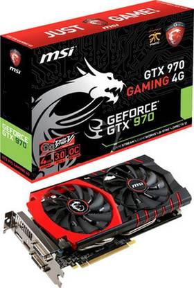 MSI Geforce GTX 970 Gaming GDDR5 4 GB NVIDIA Chipset 256 bit 7010 MHz Graphics Card