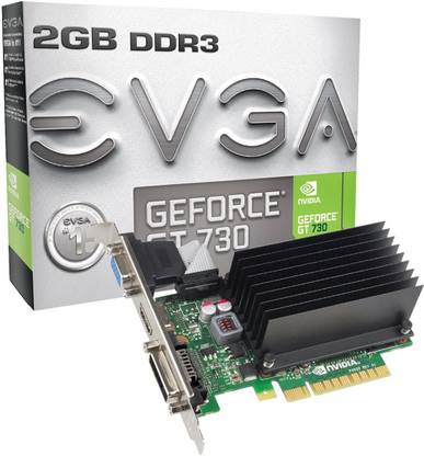 EVGA GeForce GT 730 GDDR3 2 GB NVIDIA Chipset 64 bit 1800 MHz Graphics Card