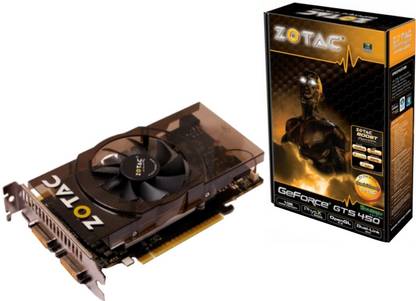 ZOTAC GeForce GTS 450 Synergy Edition GDDR5 1 GB NVIDIA Chipset 128 bit 783 MHz Graphics Card