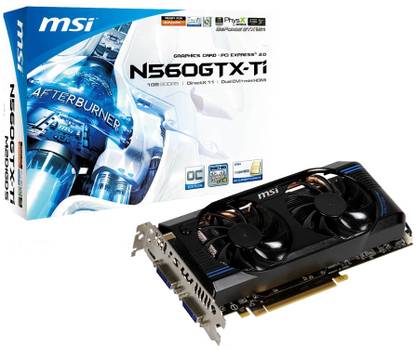 MSI N560GTX-Ti M2D1GD5/OC GDDR5 1 GB NVIDIA Chipset 256 bit 832 MHz Graphics Card