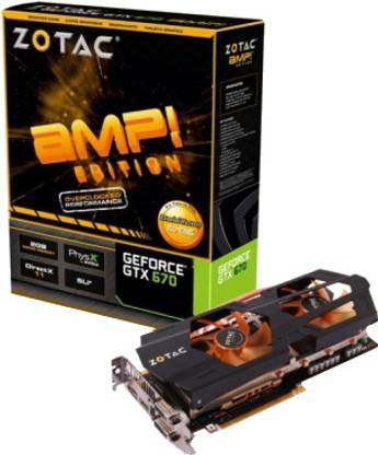 ZOTAC NVIDIA AMP! Edition GeForce GTX 670 (ZT-60302-10P) 2 GB DDR5 Graphics Card